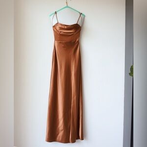 Birds Grey Mia dress in Rust